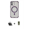 MARSİLYAN™- iPhone 11 Kılıf Eksen Klasik Koleksiyonu - Siyah Joko Magic 5D Hayalet Cam + Kamera Lens Koruma Cam - SF