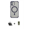 MARSİLYAN™- iPhone 11 Kılıf Eksen Klasik Koleksiyonu - Siyah Joko Magic 5D Hayalet Cam + Kamera Lens Koruma Cam - SF