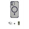 MARSİLYAN™- iPhone 11 Kılıf Eksen Klasik Koleksiyonu - Siyah Joko Magic 5D Hayalet Cam + Pers Alüminyum Kamera Lens - YL