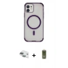 MARSİLYAN™- iPhone 11 Kılıf Eksen Klasik Koleksiyonu - Siyah Joko Magic 5D Hayalet Cam + Pers Alüminyum Kamera Lens - YL
