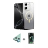 MARSİLYAN™- iPhone 11 Kılıf Eksen Minimal Özel Seri - Şeffaf 360 Full Body Arka Koruyucu + Raze Metal Kamera Lens - MI
