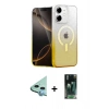 MARSİLYAN™- iPhone 11 Kılıf Eksen Minimal Özel Seri - Şeffaf 360 Full Body Arka Koruyucu + Raze Metal Kamera Lens - MI