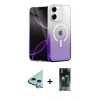 MARSİLYAN™- iPhone 11 Kılıf Eksen Minimal Özel Seri - Şeffaf 360 Full Body Arka Koruyucu + Raze Metal Kamera Lens - MI