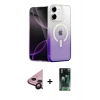 MARSİLYAN™- iPhone 11 Kılıf Eksen Minimal Özel Seri - Şeffaf 360 Full Body Arka Koruyucu + Raze Metal Kamera Lens - SH