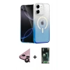 MARSİLYAN™- iPhone 11 Kılıf Eksen Minimal Özel Seri - Şeffaf 360 Full Body Arka Koruyucu + Raze Metal Kamera Lens - SH