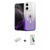 MARSİLYAN™- iPhone 11 Kılıf Eksen Minimal Özel Seri - Şeffaf Pasifik Cam Ekran Koruyucu + Renkli Kamera Lens Koruma Cam - PE