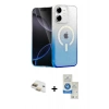 MARSİLYAN™- iPhone 11 Kılıf Eksen Minimal Özel Seri - Şeffaf Royal Nano Ekran Koruyucu + Pers Alüminyum Kamera Lens - GD