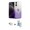 MARSİLYAN™- iPhone 11 Kılıf Eksen Minimal Özel Seri - Şeffaf Royal Nano Ekran Koruyucu + Pers Alüminyum Kamera Lens - GD