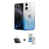 MARSİLYAN™- iPhone 11 Kılıf Eksen Minimal Özel Seri - Şeffaf Royal Nano Ekran Koruyucu + Kamera Lens Koruma Cam - SF