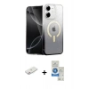 MARSİLYAN™- iPhone 11 Kılıf Eksen Minimal Özel Seri - Şeffaf Royal Nano Ekran Koruyucu + Renkli Kamera Lens Koruma Cam - PE