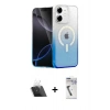 MARSİLYAN™- iPhone 11 Kılıf Eksen Minimal Özel Seri - Şeffaf Uv Polymer Nano Ekran Koruyucu + Kamera Lens Koruma Cam - SF