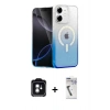 MARSİLYAN™- iPhone 11 Kılıf Eksen Minimal Özel Seri - Şeffaf Uv Polymer Nano Ekran Koruyucu + PVD Metal Kamera Lens - YL