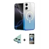 MARSİLYAN™- iPhone 11 Kılıf Eksen Minimal Özel Seri - Siyah 34D Hayalet Izgaralı Cam + Raze Metal Kamera Lens - MI