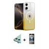 MARSİLYAN™- iPhone 11 Kılıf Eksen Minimal Özel Seri - Siyah 34D Hayalet Izgaralı Cam + Raze Metal Kamera Lens - MI
