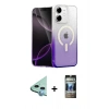 MARSİLYAN™- iPhone 11 Kılıf Eksen Minimal Özel Seri - Siyah 34D Hayalet Izgaralı Cam + Raze Metal Kamera Lens - MI