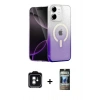 MARSİLYAN™- iPhone 11 Kılıf Eksen Minimal Özel Seri - Siyah 34D Hayalet Izgaralı Cam + PVD Metal Kamera Lens - YL