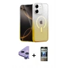 MARSİLYAN™- iPhone 11 Kılıf Eksen Minimal Özel Seri - Siyah 34D Hayalet Izgaralı Cam + Raze Metal Kamera Lens - MR
