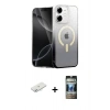 MARSİLYAN™- iPhone 11 Kılıf Eksen Minimal Özel Seri - Siyah 34D Hayalet Izgaralı Cam + Renkli Kamera Lens Koruma Cam - SI