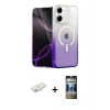 MARSİLYAN™- iPhone 11 Kılıf Eksen Minimal Özel Seri - Siyah 34D Hayalet Izgaralı Cam + Renkli Kamera Lens Koruma Cam - SI