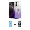 MARSİLYAN™- iPhone 11 Kılıf Eksen Minimal Özel Seri - Siyah 34D Hayalet Izgaralı Cam + Neon Fosforlu Kamera Lens - TU
