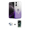 MARSİLYAN™- iPhone 11 Kılıf Eksen Minimal Özel Seri - Siyah 360 Mat Full Body Arka Koruyucu + Pers Alüminyum Kamera Lens - GI