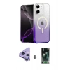 MARSİLYAN™- iPhone 11 Kılıf Eksen Minimal Özel Seri - Siyah 360 Mat Full Body Arka Koruyucu + Raze Metal Kamera Lens - MR