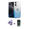 MARSİLYAN™- iPhone 11 Kılıf Eksen Minimal Özel Seri - Siyah 360 Mat Full Body Arka Koruyucu + Raze Metal Kamera Lens - MR