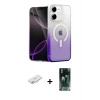 MARSİLYAN™- iPhone 11 Kılıf Eksen Minimal Özel Seri - Siyah 360 Mat Full Body Arka Koruyucu + Renkli Kamera Lens Koruma Cam - SI