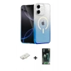 MARSİLYAN™- iPhone 11 Kılıf Eksen Minimal Özel Seri - Siyah 360 Mat Full Body Arka Koruyucu + Renkli Kamera Lens Koruma Cam - YL