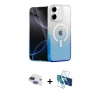 MARSİLYAN™- iPhone 11 Kılıf Eksen Minimal Özel Seri - Siyah 3D Antistatik Cam Ekran Koruyucu + Pers Alüminyum Kamera Lens - LT