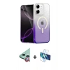 MARSİLYAN™- iPhone 11 Kılıf Eksen Minimal Özel Seri - Siyah 3D Antistatik Cam Ekran Koruyucu + Raze Metal Kamera Lens - KI