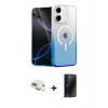 MARSİLYAN™- iPhone 11 Kılıf Eksen Minimal Özel Seri - Siyah 3D Antistatik Hayalet Cam Ekran Koruyucu + Gold Pers Alüminyum Kamera Lens