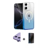 MARSİLYAN™- iPhone 11 Kılıf Eksen Minimal Özel Seri - Siyah 3D Antistatik Hayalet Cam Ekran Koruyucu + Raze Metal Kamera Lens - MR