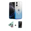 MARSİLYAN™- iPhone 11 Kılıf Eksen Minimal Özel Seri - Siyah 3D Antistatik Hayalet Cam Ekran Koruyucu + Raze Metal Kamera Lens - KI
