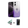 MARSİLYAN™- iPhone 11 Kılıf Eksen Minimal Özel Seri - Siyah 3D Antistatik Hayalet Cam Ekran Koruyucu + Raze Metal Kamera Lens - KI