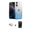 MARSİLYAN™- iPhone 11 Kılıf Eksen Minimal Özel Seri - Siyah 3D Antistatik Hayalet Cam Ekran Koruyucu + Pers Alüminyum Kamera Lens - YL