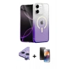 MARSİLYAN™- iPhone 11 Kılıf Eksen Minimal Özel Seri - Siyah 3D Antistatik Mat Seramik Nano Ekran Koruyucu + Raze Metal Kamera Lens - MR