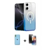 MARSİLYAN™- iPhone 11 Kılıf Eksen Minimal Özel Seri - Siyah 3D Antistatik Mat Seramik Nano Ekran Koruyucu + Neon Fosforlu Kamera Lens - YL