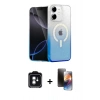 MARSİLYAN™- iPhone 11 Kılıf Eksen Minimal Özel Seri - Siyah 3D Antistatik Mat Seramik Nano Ekran Koruyucu + PVD Metal Kamera Lens - YL