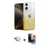 MARSİLYAN™- iPhone 11 Kılıf Eksen Minimal Özel Seri - Siyah 3D Antistatik Mat Seramik Nano Ekran Koruyucu + Pers Alüminyum Kamera Lens - YL