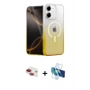 MARSİLYAN™- iPhone 11 Kılıf Eksen Minimal Özel Seri - Siyah 3D Antistatik Seramik Nano Ekran Koruyucu + Pers Alüminyum Kamera Lens - KI
