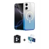 MARSİLYAN™- iPhone 11 Kılıf Eksen Minimal Özel Seri - Siyah 3D Antistatik Seramik Nano Ekran Koruyucu + PVD Metal Kamera Lens - MI