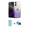 MARSİLYAN™- iPhone 11 Kılıf Eksen Minimal Özel Seri - Siyah 3D Antistatik Seramik Nano Ekran Koruyucu + Neon Fosforlu Kamera Lens - YL