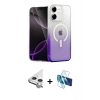 MARSİLYAN™- iPhone 11 Kılıf Eksen Minimal Özel Seri - Siyah 3D Antistatik Seramik Nano Ekran Koruyucu + Raze Metal Kamera Lens - GS