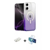 MARSİLYAN™- iPhone 11 Kılıf Eksen Minimal Özel Seri - Siyah 3D Antistatik Seramik Nano Ekran Koruyucu + Renkli Kamera Lens Koruma Cam - SI