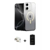 MARSİLYAN™- iPhone 11 Kılıf Eksen Minimal Özel Seri - Siyah 6D Antistatik Mat Seramik Hayalet Nano Ekran Koruyucu + Pers Alüminyum Kamera Lens - GD