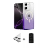 MARSİLYAN™- iPhone 11 Kılıf Eksen Minimal Özel Seri - Siyah 6D Antistatik Mat Seramik Hayalet Nano Ekran Koruyucu + Raze Metal Kamera Lens - GS