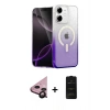 MARSİLYAN™- iPhone 11 Kılıf Eksen Minimal Özel Seri - Siyah 6D Antistatik Mat Seramik Hayalet Nano Ekran Koruyucu + Raze Metal Kamera Lens - SH