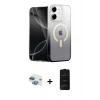 MARSİLYAN™- iPhone 11 Kılıf Eksen Minimal Özel Seri - Siyah 6D Antistatik Mat Seramik Hayalet Nano Ekran Koruyucu + Pers Alüminyum Kamera Lens - GI
