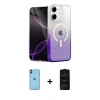 MARSİLYAN™- iPhone 11 Kılıf Eksen Minimal Özel Seri - Siyah 6D Antistatik Mat Seramik Hayalet Nano Ekran Koruyucu + Neon Fosforlu Kamera Lens - TU